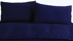 Double Quilt Cover Set - 100% Egyptian Cotton | 500TC | Navy Blue