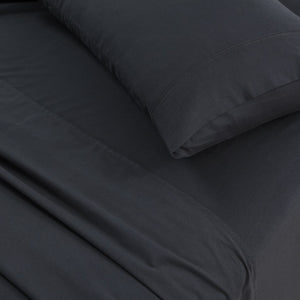King Single Bed Sheets Set | 100% Egyptian Cotton | 500TC | Charcoal