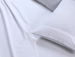 Mega King Bed Sheets Set | 500TC | Egyptian Cotton | Vintage Washed | 50cm Deep | White