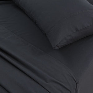 Queen Bed Sheets Set | 100% Egyptian Cotton | 500TC | Charcoal