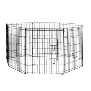4Paws 8 Panel Playpen | Puppy Exercise Fence Cage | Black | All Sizes Available