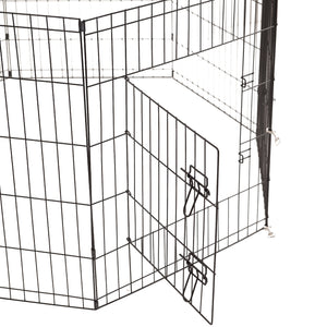 4Paws 8 Panel Playpen | Puppy Exercise Fence Cage | Black | All Sizes Available