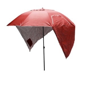 Havana Outdoors Beach Umbrella - 2.4M Portable Shade Shelter | Red