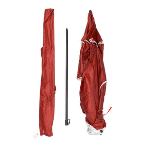 Havana Outdoors Beach Umbrella - 2.4M Portable Shade Shelter | Red