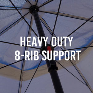 Havana Outdoors Beach Umbrella - 2.4M Portable Shade Shelter | Red