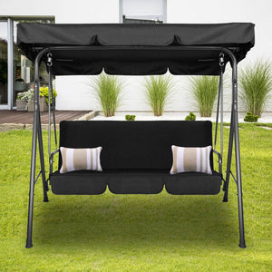 Outdoor Black Swing Bench Seat