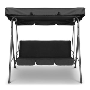 Outdoor Black Swing Bench Seat