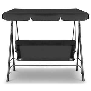 Outdoor Black Swing Bench Seat