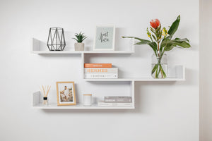 Zurich Multi-Level Shelf Kit - White | Versatile Storage Solution