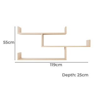 ZURICH MULTI LEVEL SHELF KIT in Oak