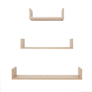 OSLO THREE PIECE SHELF KIT in Oak
