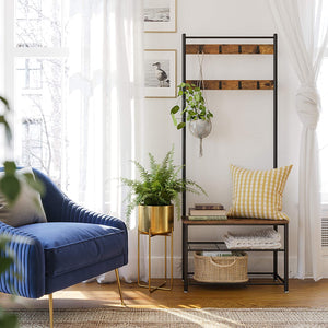 Rustic Brown Coat Rack Stand - 175 cm