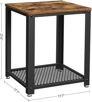 2-Tier Side Table / Beside Table With Mesh Bottom