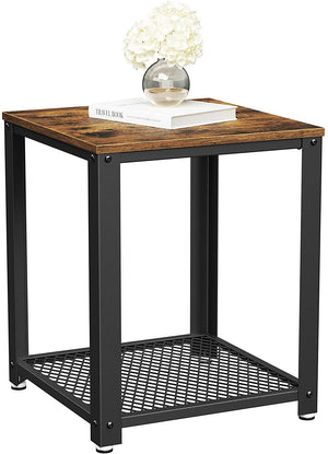 2-Tier Side Table / Beside Table With Mesh Bottom