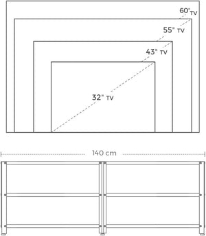 60-Inch TV TV Stand for