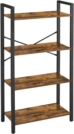 4-Tier Storage Rack With Steel Frame - 120 cm High