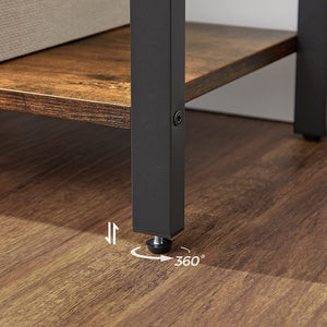 4-Tier Storage Rack With Steel Frame - 120 cm High