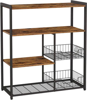 Rustic Multi Level Shelf - 80 x 35 x 95cm