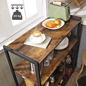 Rustic Multi Level Shelf - 80 x 35 x 95cm