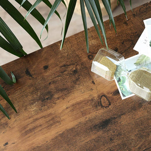 Rustic Brown Shoe Rack With 2 Mesh Shelves