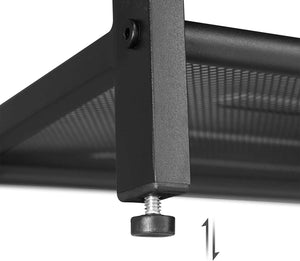 Rustic Brown Shoe Rack With 2 Mesh Shelves