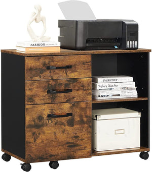 Rustic A4 3-Drawer Filing Cabinet