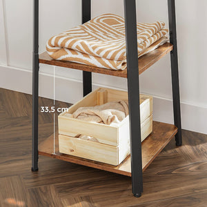 3 Shelf Coat Rack With Hanging Hooks