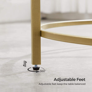 Gold Framed Glass Coffee Table