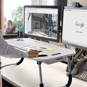 Laptop Bed Desk with Storage - Home Office Workstation