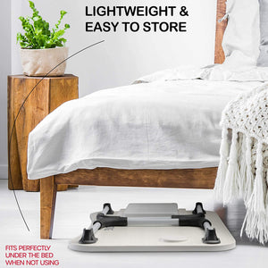Laptop Bed Desk with Storage - Home Office Workstation