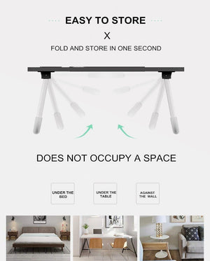 Laptop Bed Desk with Storage - Home Office Workstation