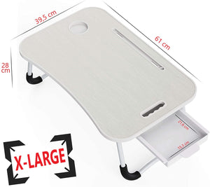 Laptop Bed Desk with Storage - Home Office Workstation