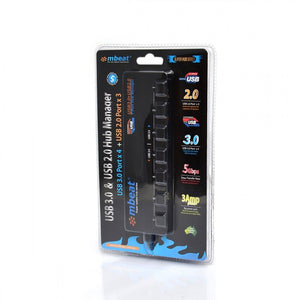 mbeat 7-Port USB 3.0 and USB 2.0 Hub Manager With Switches - The Hippie House