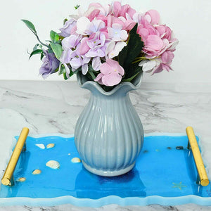 Large Safe Silicone Tray Mould for Irregular Coaster Resin Craft Art DIY + 2 Handles