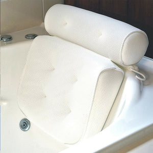 3D Spa Mesh Bath Pillow for Tub Neck and Back Support
