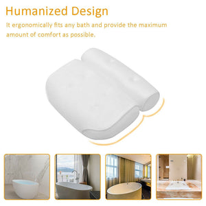 3D Spa Mesh Bath Pillow for Tub Neck and Back Support