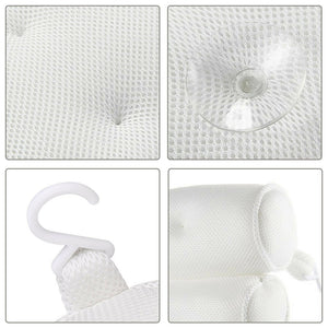 3D Spa Mesh Bath Pillow for Tub Neck and Back Support