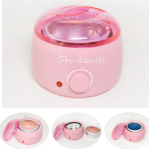 Wax Pot Heater 500ml | Hard Wax Bean Removal Kit (Pink)