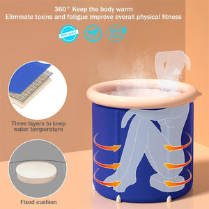Portable Bathtub | Folding PVC Water Tub for Spa Bath