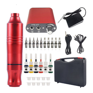 Red 36PC Tattoo Kit | Motor Pen Machine Gun | Color Inks