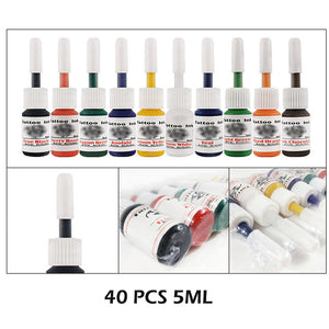 Beginner Tattoo Kit | 4 Machine Guns | 40 Color Inks