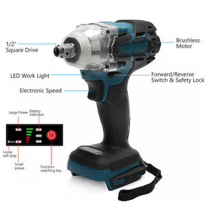 1/2" Cordless Impact Wrench Driver for Makita 18V Battery