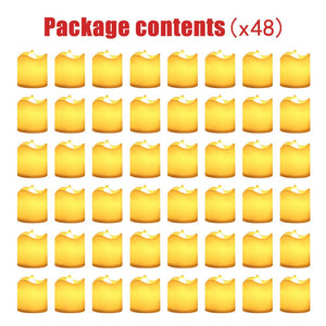 48PCS Flameless LED Tea Light Tealight Candle Wedding Decoration