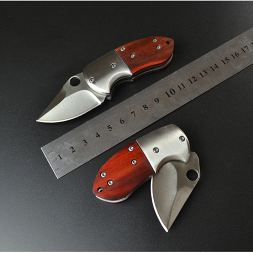 Small Stainless Steel Folding Pocket Knife | Keychain | Survival
