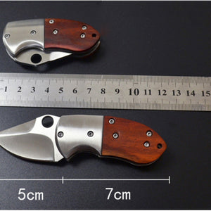 Small Stainless Steel Folding Pocket Knife | Keychain | Survival