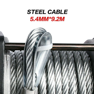 Electric Winch 3000lbs/1360kg Wireless 12V Steel Cable ATV 4WD BOAT 4X4