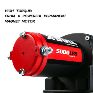 Electric Winch - 5000LBS 12V | Synthetic Rope | Wireless | ATV UTV 4WD Boat | X-BULL