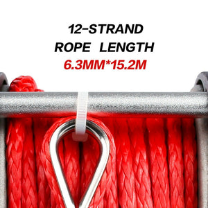 Electric Winch - 5000LBS 12V | Synthetic Rope | Wireless | ATV UTV 4WD Boat | X-BULL