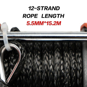 Electric Winch 12v Synthetic Rope 4500LBS Wireless Remote ATV UTV 2041KG