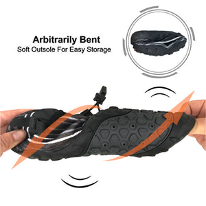 Men's and Women's Soft Breathable Slip-on Water Shoes | Aqua Socks for Swim, Beach, Pool, Surf, Yoga | Black, US Size 12